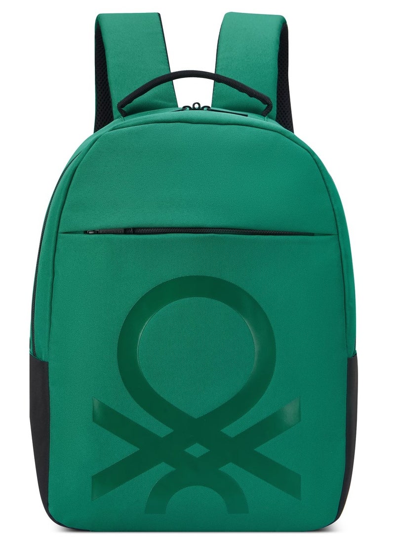 UNITED COLORS OF BENETTON Fabrica Round 15.6'' Laptop Backpack - Green - Image 1
